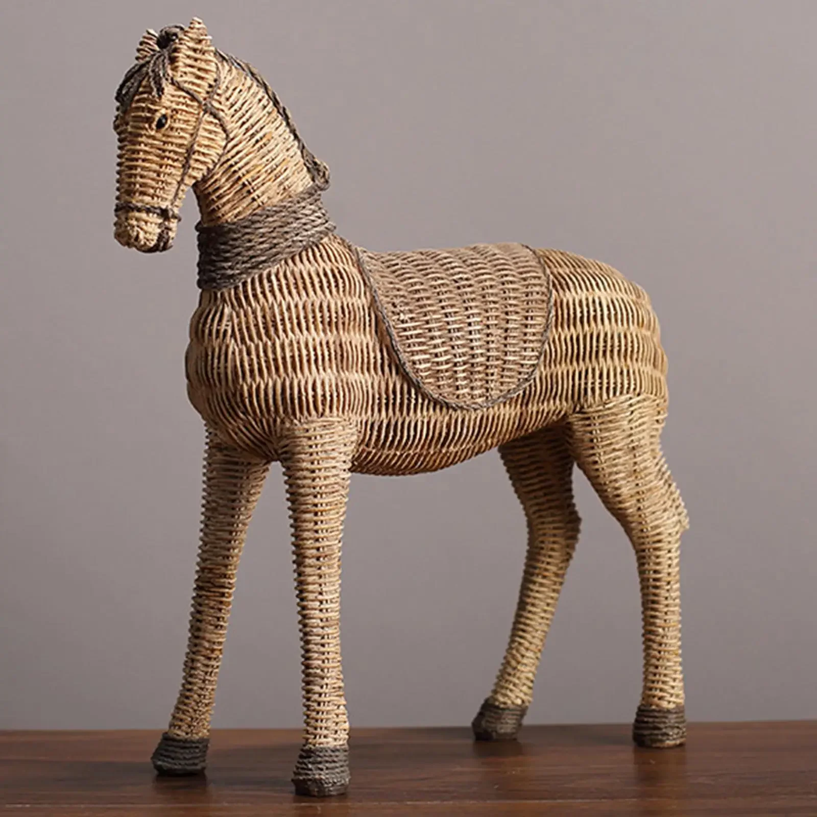 Retro Rattan Horse Statue Handicraft Animal Sculpture Ornaments Decorative for Desk Living Room Decor Gift Collection
Retro Rattan Horse Statue Handicraft Animal Sculpture Ornaments Decorative for Desk Living Room Decor Gift Collection