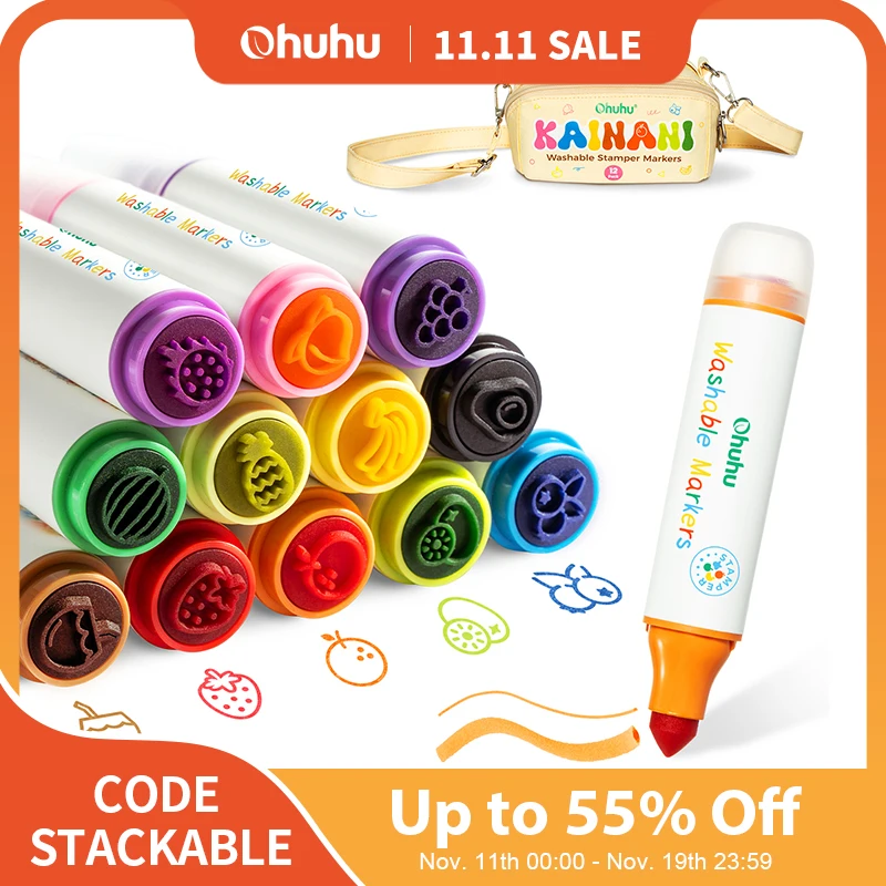 Моющиеся маркеры Ohuhu для детей, 12 шт., маркеры для штампов на водной основе, двойные кончики, детские маркеры, маркеры-раскраски, художественные школьные принадлежности
Моющиеся маркеры Ohuhu для детей, 12 шт., маркеры для штампов на водной основе, двойные кончики, детские маркеры, маркеры-раскраски, художественные школьные принадлежности