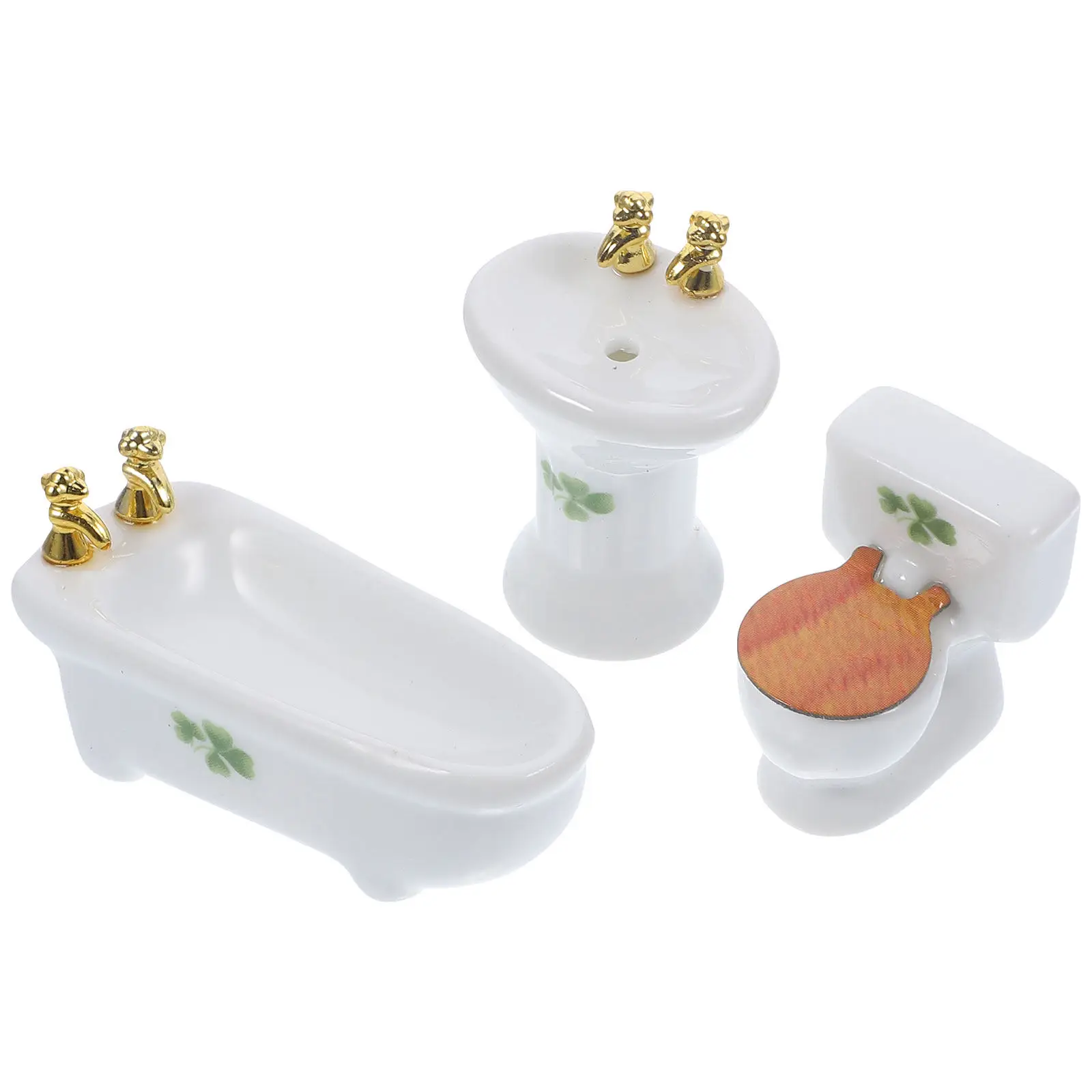 1Set Ceramic Mini Toilet Bathroom Furniture Decorative Micro House Ornament Miniature Shower Room Accessories Mini Bathroom
1Set Ceramic Mini Toilet Bathroom Furniture Decorative Micro House Ornament Miniature Shower Room Accessories Mini Bathroom