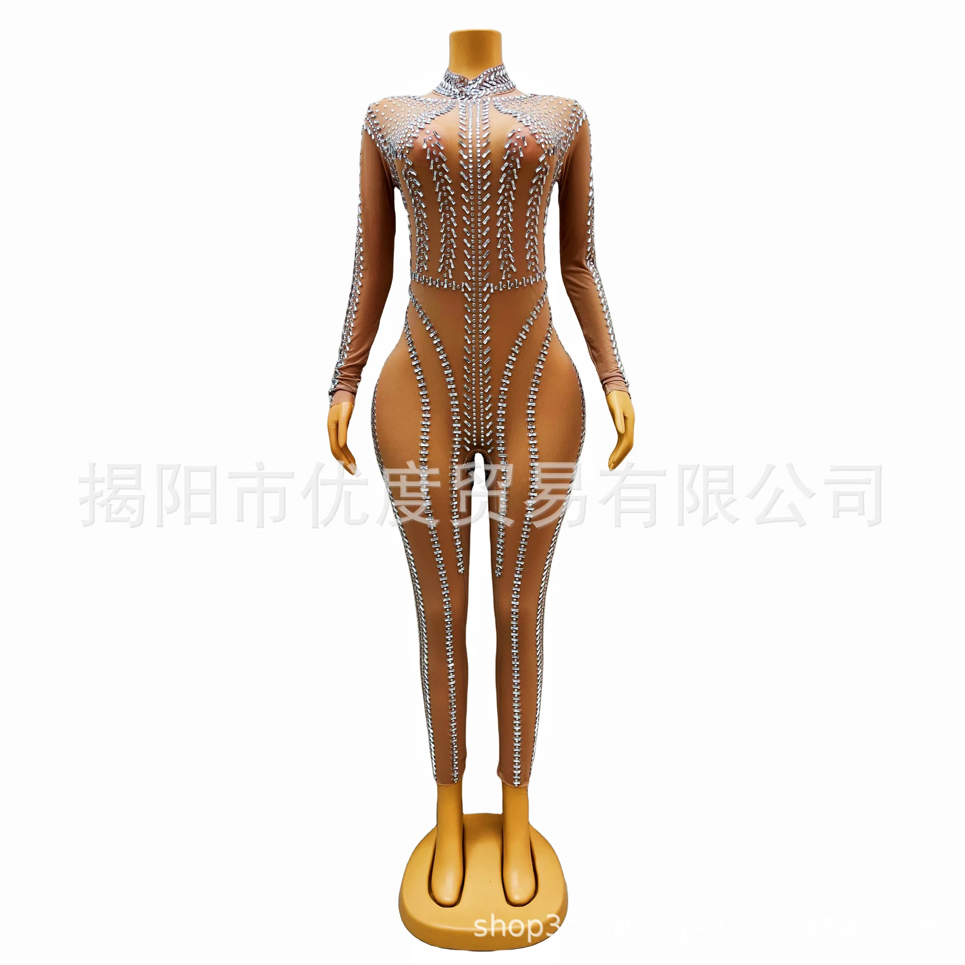 DJ Party Personality Siamese Sexy Perspective Mesh Shiny Rhinestones Female Singer Night Performance Sunset Vestidos Para Festas
DJ Party Personality Siamese Sexy Perspective Mesh Shiny Rhinestones Female Singer Night Performance Sunset Vestidos Para Festas