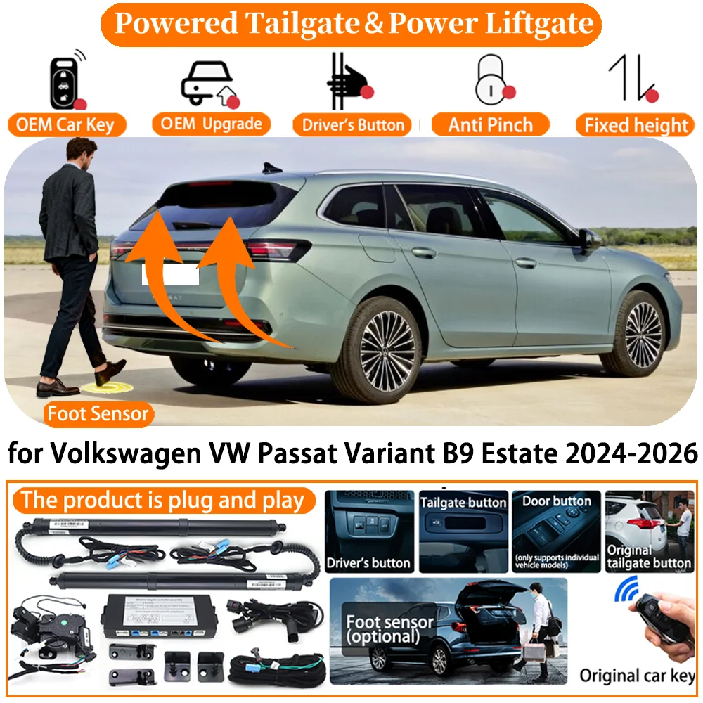 Powered Tailgate system for Volkswagen VW Passat Variant B9 Estate 2024-2026 Automatic Electric Power Tailgate Tail Gate Lift
Powered Tailgate system for Volkswagen VW Passat Variant B9 Estate 2024-2026 Automatic Electric Power Tailgate Tail Gate Lift