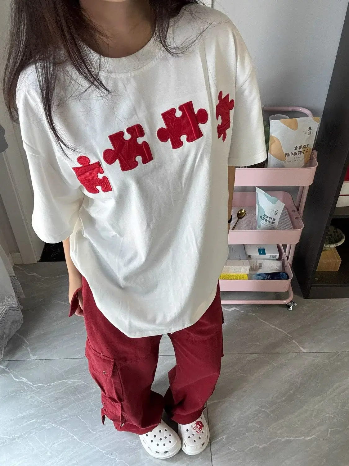 Женская футболка с короткими рукавами и цветным узором, модный шикарный пуловер, свитер, женские свободные топы в стиле ретро 
Женская футболка с короткими рукавами и цветным узором, модный шикарный пуловер, свитер, женские свободные топы в стиле ретро