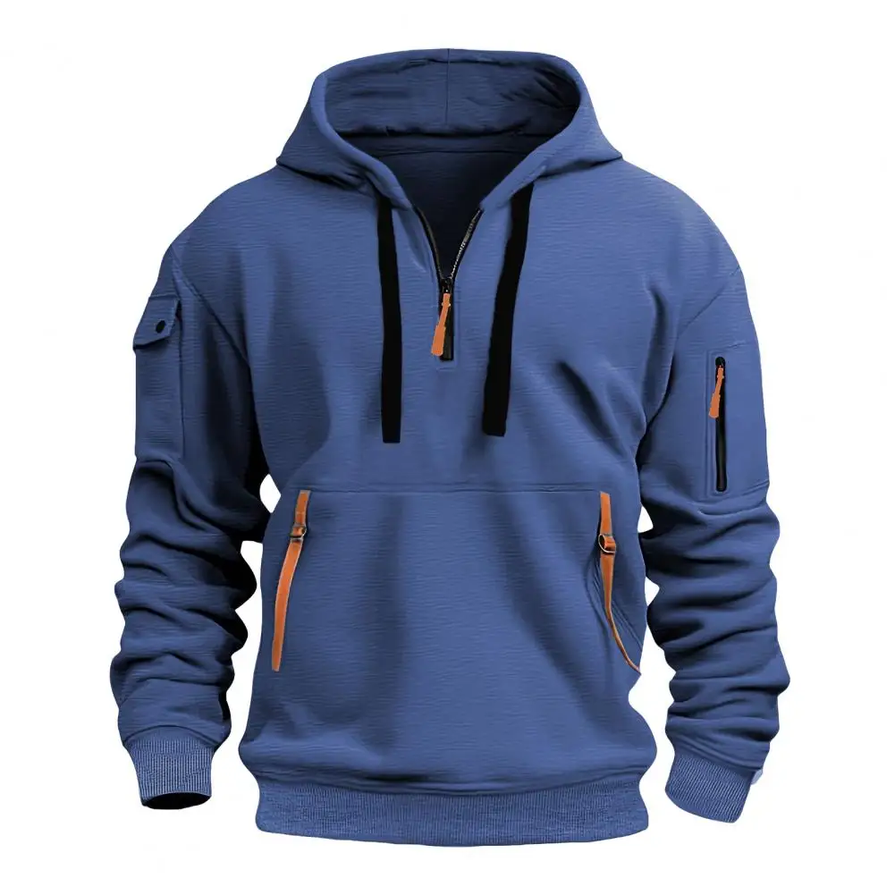 Men Spring Top Stylish Men's Patchwork Hoodie with Zipper Drawstring Detail for Fall Winter Fashionable Hooded Top for Outdoor
Men Spring Top Stylish Men's Patchwork Hoodie with Zipper Drawstring Detail for Fall Winter Fashionable Hooded Top for Outdoor