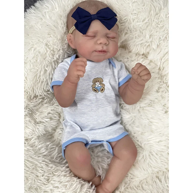 48CM Full Body Silicone Vinyl Newborn Baby Dolls Lifelike Reborn Pascale Sleeping Soft Touch with 3D Painted Skin Visible Veins
48CM Full Body Silicone Vinyl Newborn Baby Dolls Lifelike Reborn Pascale Sleeping Soft Touch with 3D Painted Skin Visible Veins