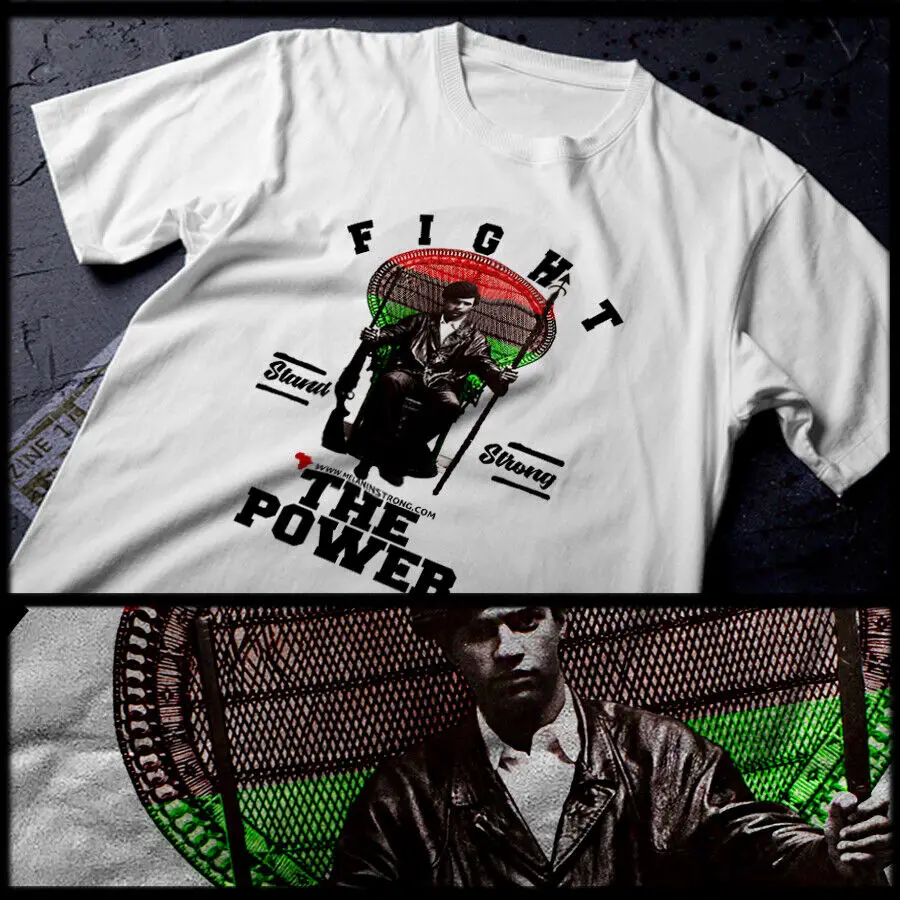 Huey P Newton T-shirt Black History Month Garvey Black Revolution new cotton Tee
Huey P Newton T-shirt Black History Month Garvey Black Revolution new cotton Tee