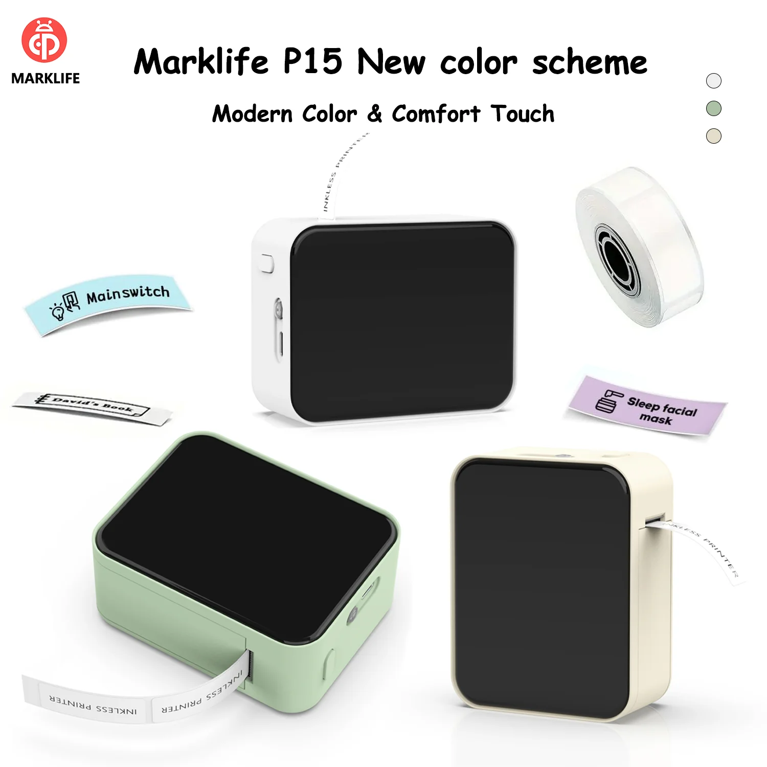 MarkLife P15 Label Printer Mini Printer Pocket Thermal Label Maker Wireless Sticker Pocket Portable Printer Various Label Paper
MarkLife P15 Label Printer Mini Printer Pocket Thermal Label Maker Wireless Sticker Pocket Portable Printer Various Label Paper