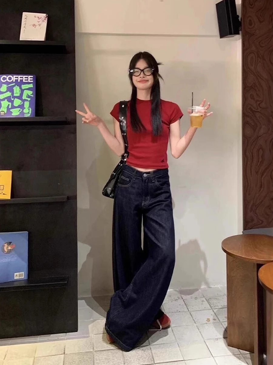 Широкие джинсы с высокой талией, женские прямые джинсы свободного кроя, грушевидные утягивающие тело, весна-лето, большие размеры, джинсовые брюки
Широкие джинсы с высокой талией, женские прямые джинсы свободного кроя, грушевидные утягивающие тело, весна-лето, большие размеры, джинсовые брюки