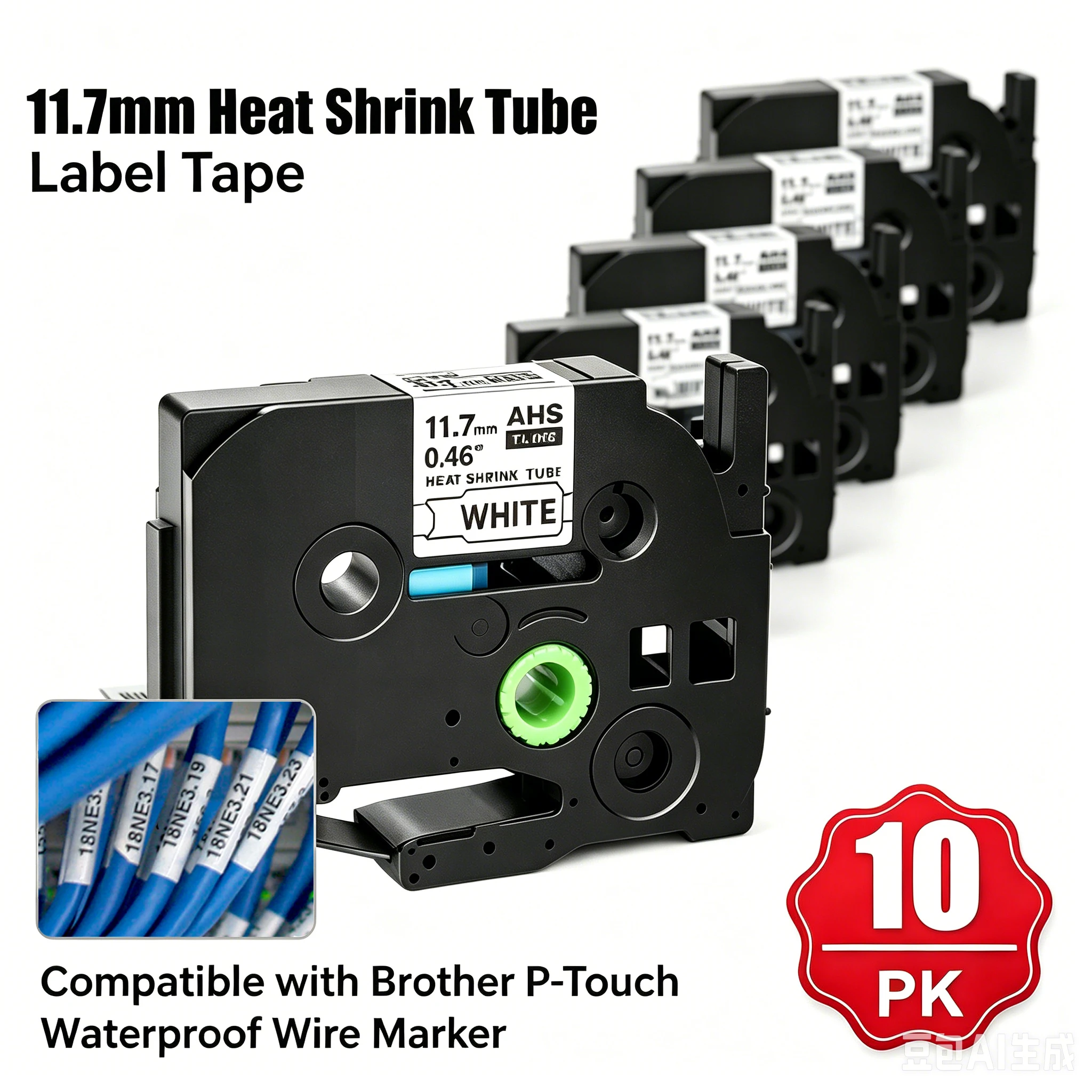 3/5/10Pcs Compatible for Brother Heat Shrink Tube Tape HSe-231 HSe-211 HSe-221 HSe-631 for P-touch PT-E550w E500 E300 P900 Label
3/5/10Pcs Compatible for Brother Heat Shrink Tube Tape HSe-231 HSe-211 HSe-221 HSe-631 for P-touch PT-E550w E500 E300 P900 Label
