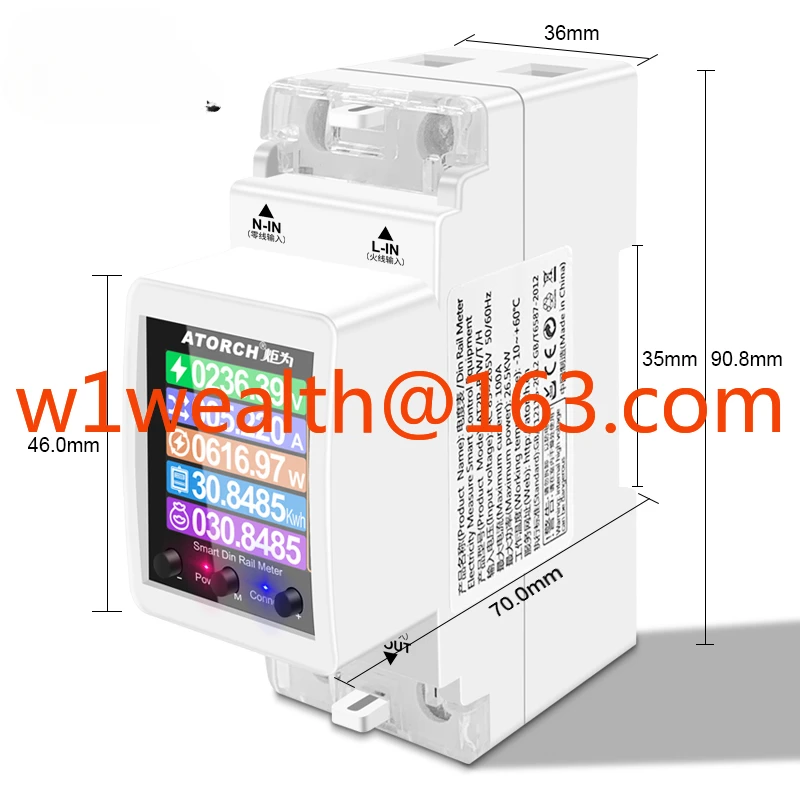 AT2PW 100A Tuya WIFI Din Rail Energy Meter Smart Switch Remote Control AC 220V 110V Digital Volt Amp Kwh Frequency Factor Meter
AT2PW 100A Tuya WIFI Din Rail Energy Meter Smart Switch Remote Control AC 220V 110V Digital Volt Amp Kwh Frequency Factor Meter