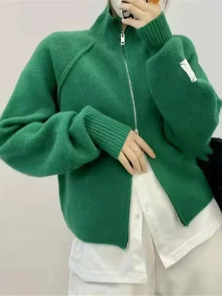 QNPQYX New Fashion Tops Autumn Winter New Double-head Zipper Loose Jacket Sweaters Women's Simple Knitted Coat Cardigan Women
QNPQYX New Fashion Tops Autumn Winter New Double-head Zipper Loose Jacket Sweaters Women's Simple Knitted Coat Cardigan Women