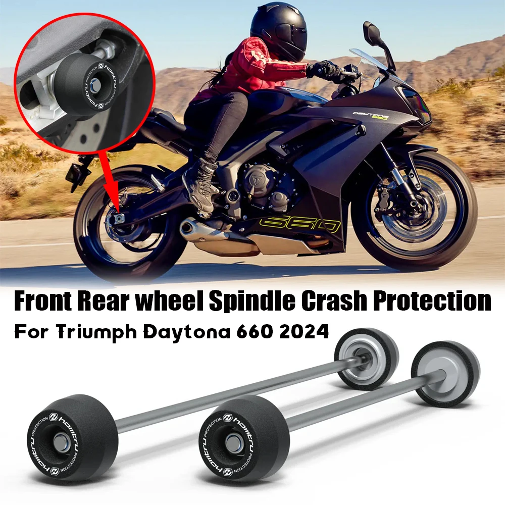 Motorcycle Front Rear wheel Spindle Crash Protection For Triumph Daytona 660 2024-2025
Motorcycle Front Rear wheel Spindle Crash Protection For Triumph Daytona 660 2024-2025