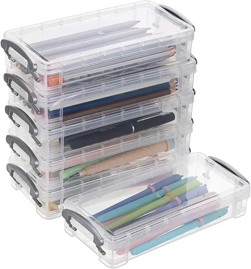 6 Pack Clear Pencil Box, Large Capacity Storage Organizer for Pens, Markers, Crayons, and Art Supplies
6 Pack Clear Pencil Box, Large Capacity Storage Organizer for Pens, Markers, Crayons, and Art Supplies