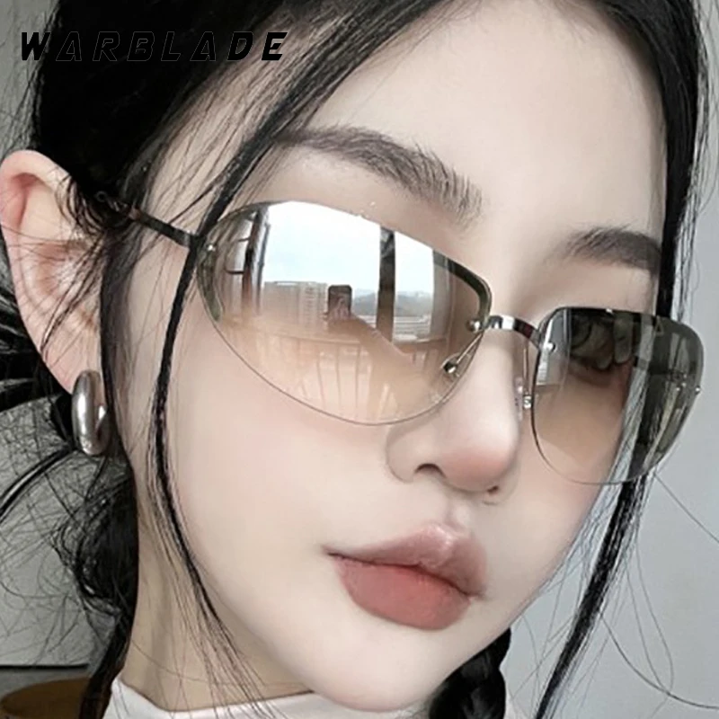 Y2K Trending Hip-Hop Oval Rimless Women's Sunglasses Luxury Brand Design Men Sunglass Party Travel Street Snap Eyeglasses UV400
Y2K Trending Hip-Hop Oval Rimless Women's Sunglasses Luxury Brand Design Men Sunglass Party Travel Street Snap Eyeglasses UV400