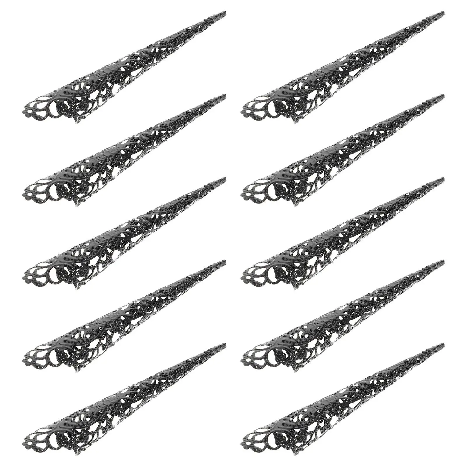 10 Pcs Long Nail Fingers Claw Rings Vintage Tip Fake Nails for Women Breathable Iron Material Costumes Party Accessories
10 Pcs Long Nail Fingers Claw Rings Vintage Tip Fake Nails for Women Breathable Iron Material Costumes Party Accessories