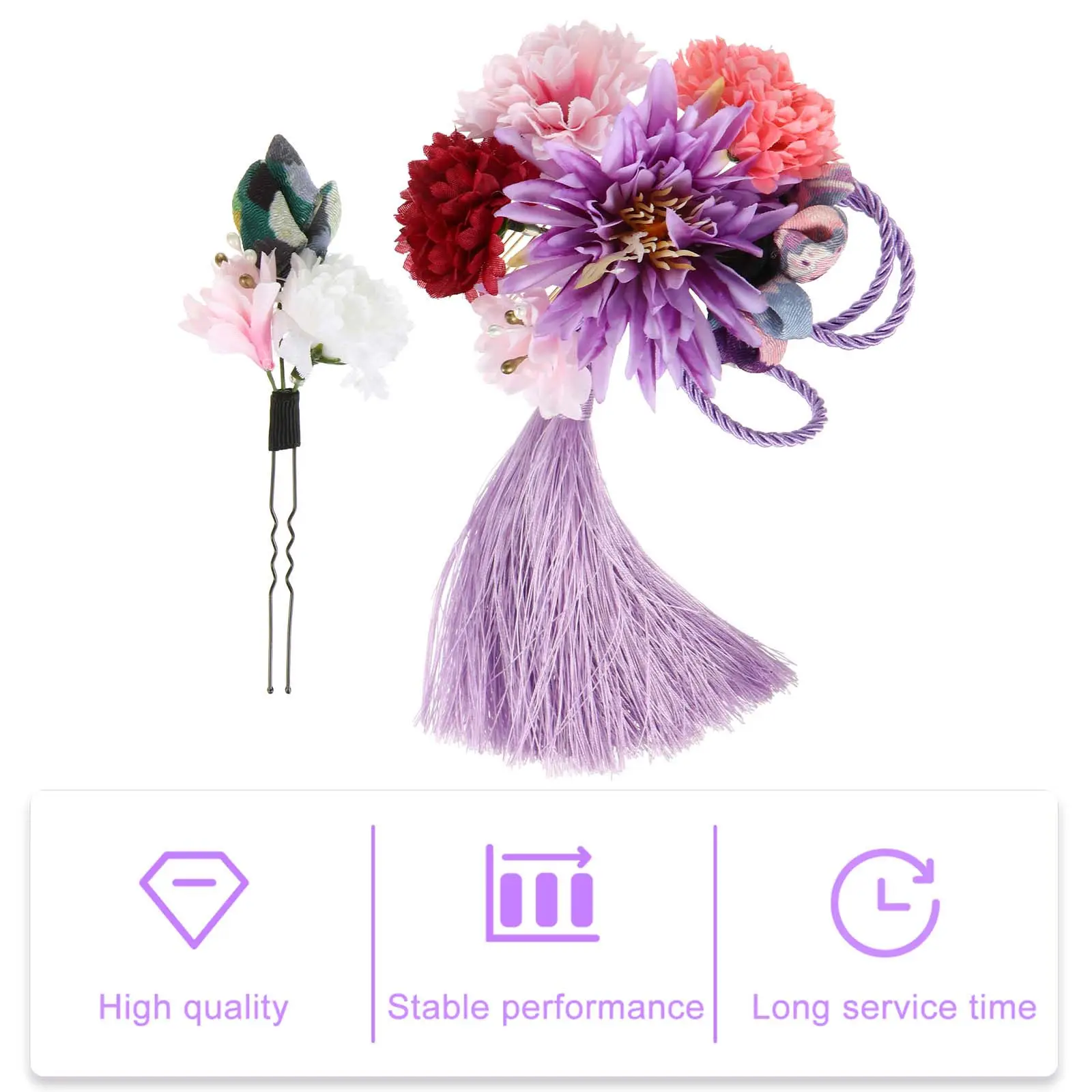 2Pcs Flower Tassel Hair Comb Japanese Style Wedding Hairpin Bridal Headpiece for Women Elegant Party Dance Occasion Hair
2Pcs Flower Tassel Hair Comb Japanese Style Wedding Hairpin Bridal Headpiece for Women Elegant Party Dance Occasion Hair