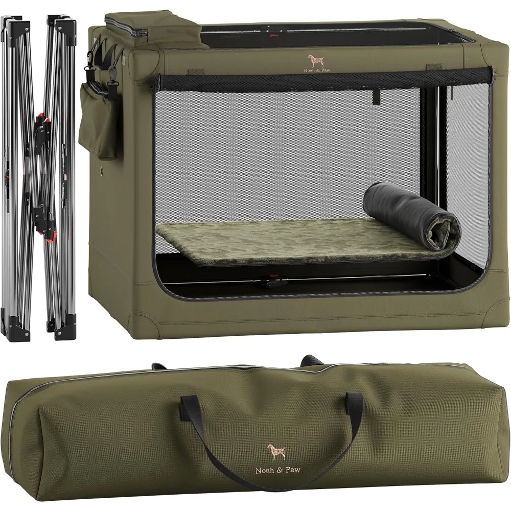 XXL Collapsible Dog Crate 42 Inch Travel Kennel Includes Mat Storage Pockets Handbag Locking Zippers
XXL Collapsible Dog Crate 42 Inch Travel Kennel Includes Mat Storage Pockets Handbag Locking Zippers