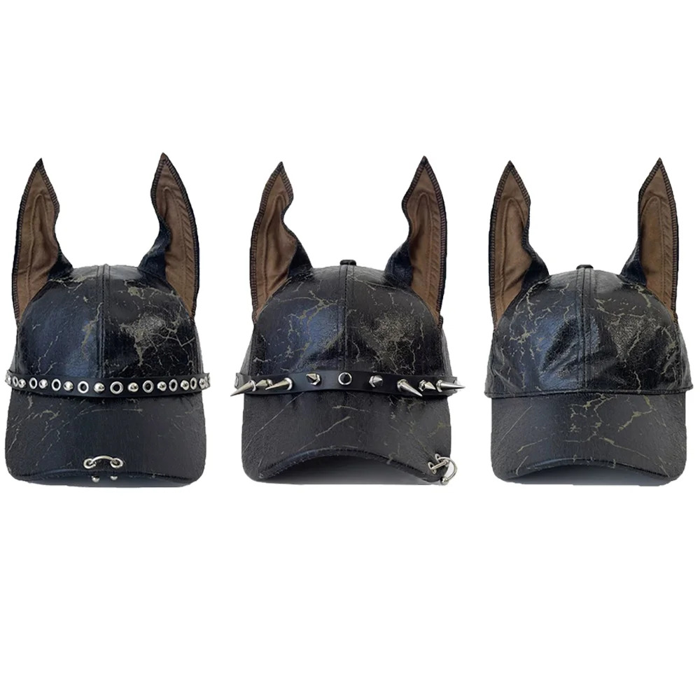 Y2K Retro Punk Doberman Ears Baseball Caps Personalized Rivet Design Street Trend Hats Women Men Halloween Cosplay Costume Daily
Y2K Retro Punk Doberman Ears Baseball Caps Personalized Rivet Design Street Trend Hats Women Men Halloween Cosplay Costume Daily