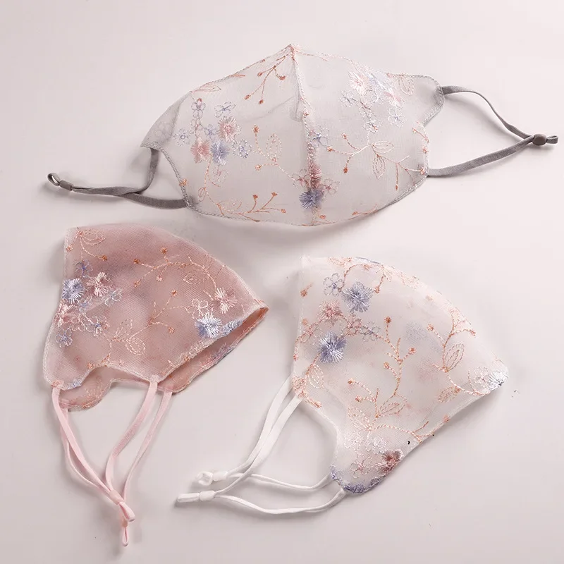 Summer Women's Sun Protection Mask with Embroidered Lace Elegant Mesh Face Mask - Delicate Floral Embroidery Party Mask
Summer Women's Sun Protection Mask with Embroidered Lace Elegant Mesh Face Mask - Delicate Floral Embroidery Party Mask