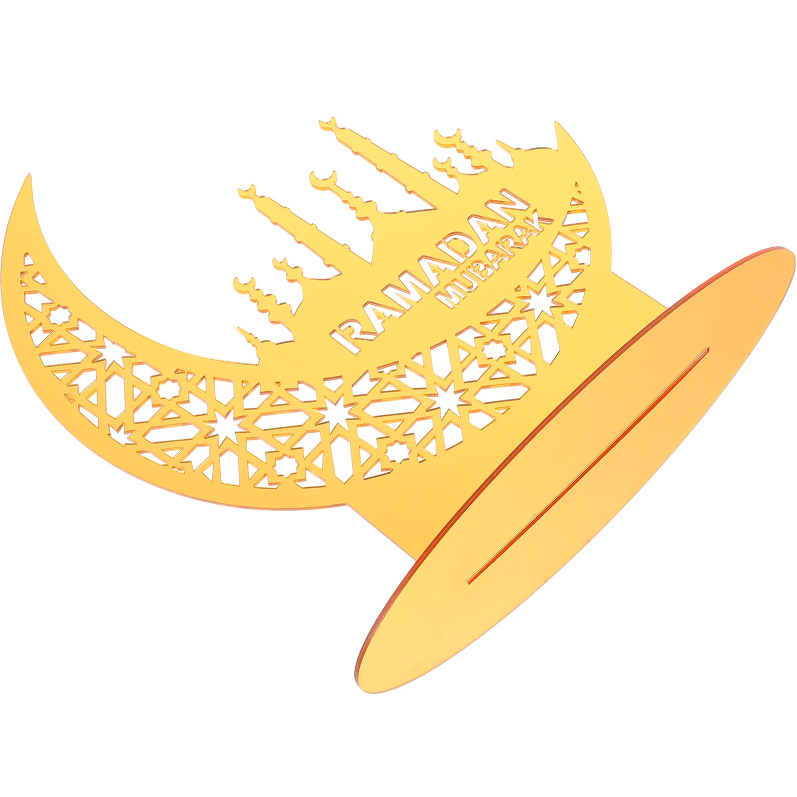 Eid Crescent Decor Double Sided Gold Acrylic Mirror Stand Home Ornament Table Craft Ramadan Party Signs Decorations Mubarak
Eid Crescent Decor Double Sided Gold Acrylic Mirror Stand Home Ornament Table Craft Ramadan Party Signs Decorations Mubarak