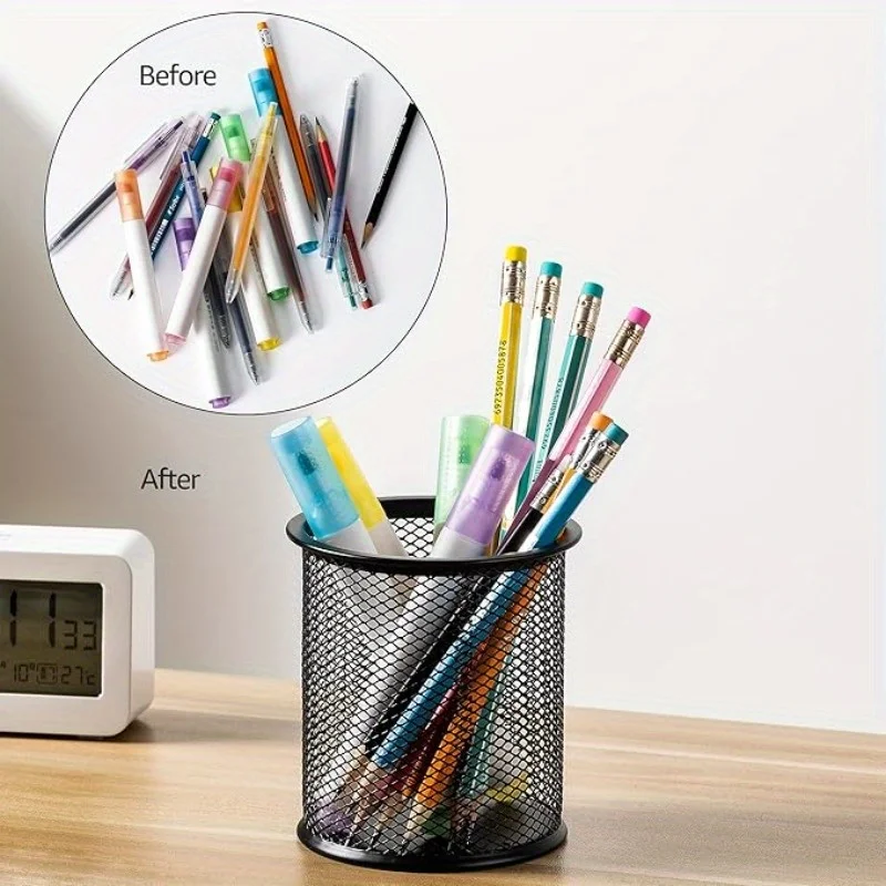 12-pack metal pen holder, wire mesh pen holder, portable pen storage box, pencil holder, suitable for office desk
12-pack metal pen holder, wire mesh pen holder, portable pen storage box, pencil holder, suitable for office desk