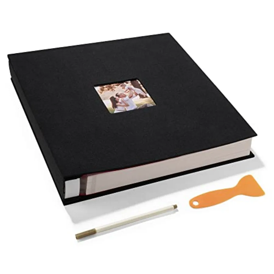 Large Photo Album Self Adhesive, DIY Scrapbook Album for 600 Photos, 13"x12.6" 120 Pages Linen Cover Memory Book Black
Large Photo Album Self Adhesive, DIY Scrapbook Album for 600 Photos, 13"x12.6" 120 Pages Linen Cover Memory Book Black