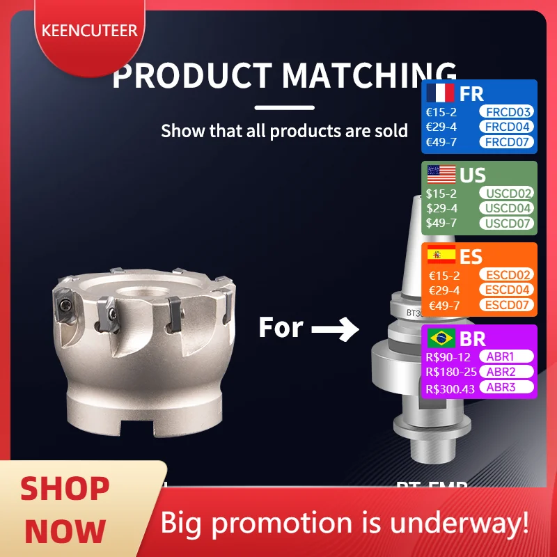 LNMU03 Fast Feed Milling Cutter Head Turning Tool Holder Double-Sided Milling Insert Compatible 40/50/63/80/100mm Sizes
LNMU03 Fast Feed Milling Cutter Head Turning Tool Holder Double-Sided Milling Insert Compatible 40/50/63/80/100mm Sizes