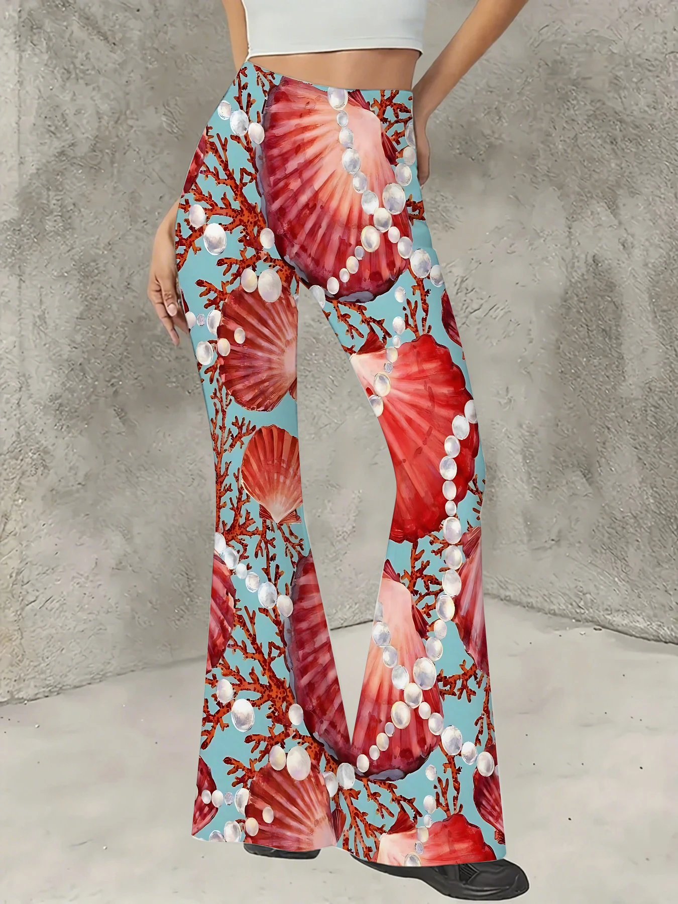 Women's Striped Print Flare Pants Loose Fit Knit Wide Leg Bell Bottom Trousers
Women's Striped Print Flare Pants Loose Fit Knit Wide Leg Bell Bottom Trousers