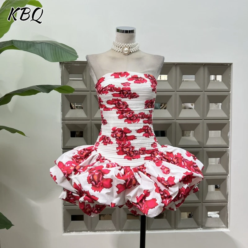 KBQ Hit Color Printing Slimming Irregular Dress For Women Strapless Sleeveless Backless Temperament Dress Female Fashion Style
KBQ Hit Color Printing Slimming Irregular Dress For Women Strapless Sleeveless Backless Temperament Dress Female Fashion Style