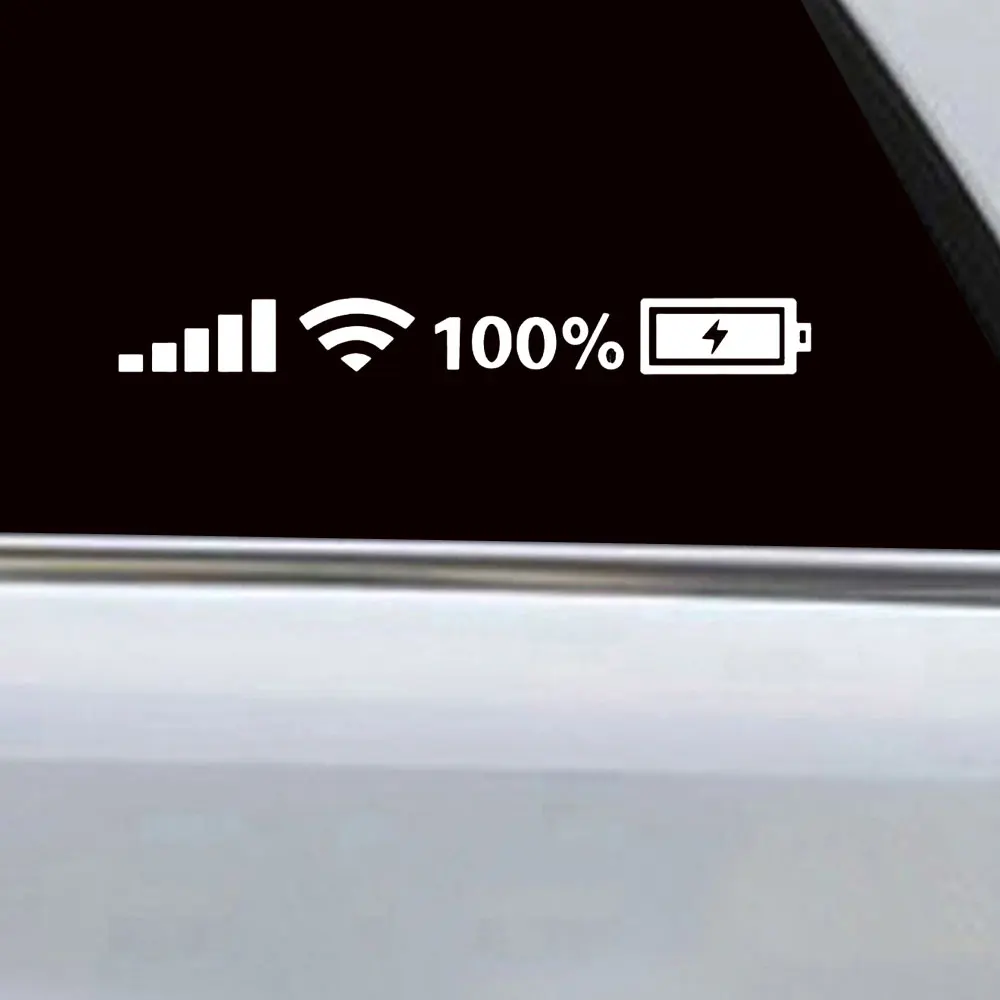 Wifi Battery Level Mark Car Vinyl Stickers Decals Car Rear Windshield Body Auto Funny Sticker White Reflective Car Stickers
Wifi Battery Level Mark Car Vinyl Stickers Decals Car Rear Windshield Body Auto Funny Sticker White Reflective Car Stickers