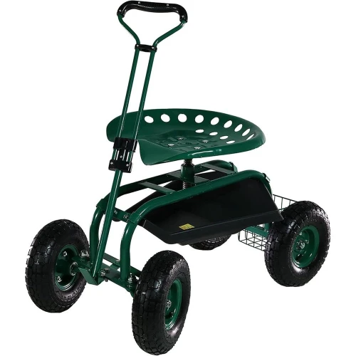 Garden Seat with Wheels - Rolling Gardening Seat - Garden Stool on Wheels with Adjustable Handle and Utility Tray - Green
Garden Seat with Wheels - Rolling Gardening Seat - Garden Stool on Wheels with Adjustable Handle and Utility Tray - Green
