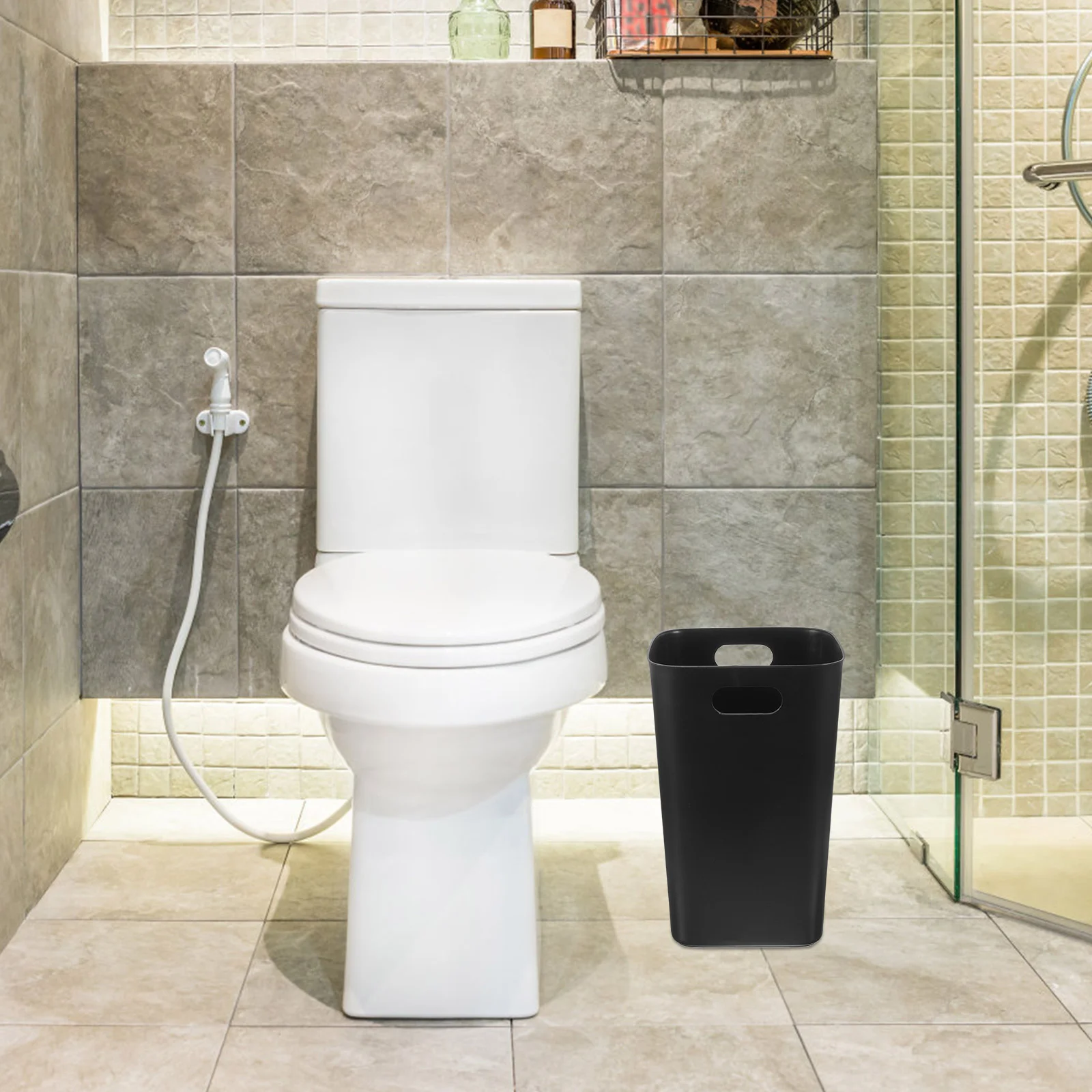 Trash Can Black Lidless Kitchen for Home Bathroom Bedroom Office Living Bin Automatic Plastic Garbage Outdoor
Trash Can Black Lidless Kitchen for Home Bathroom Bedroom Office Living Bin Automatic Plastic Garbage Outdoor