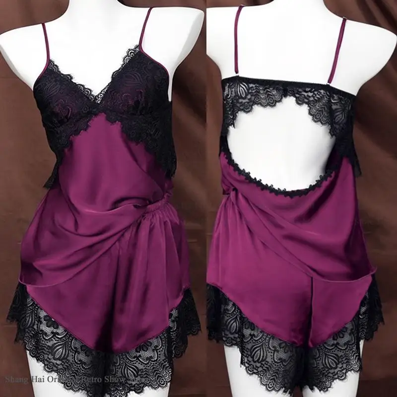 Patchwork Lace Suspender Pajamas Set Sexy Pijama Mujer Lingerie Summer New Rayon Strap Top&shorts Home Clothese Loose Homewear
Patchwork Lace Suspender Pajamas Set Sexy Pijama Mujer Lingerie Summer New Rayon Strap Top&shorts Home Clothese Loose Homewear