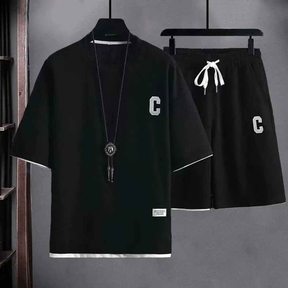 Casual Sports Outfit Men's Letter Print Sportswear Set with O-neck Short Sleeve T-shirt Elastic Drawstring Waist for Men for Men
Casual Sports Outfit Men's Letter Print Sportswear Set with O-neck Short Sleeve T-shirt Elastic Drawstring Waist for Men for Men