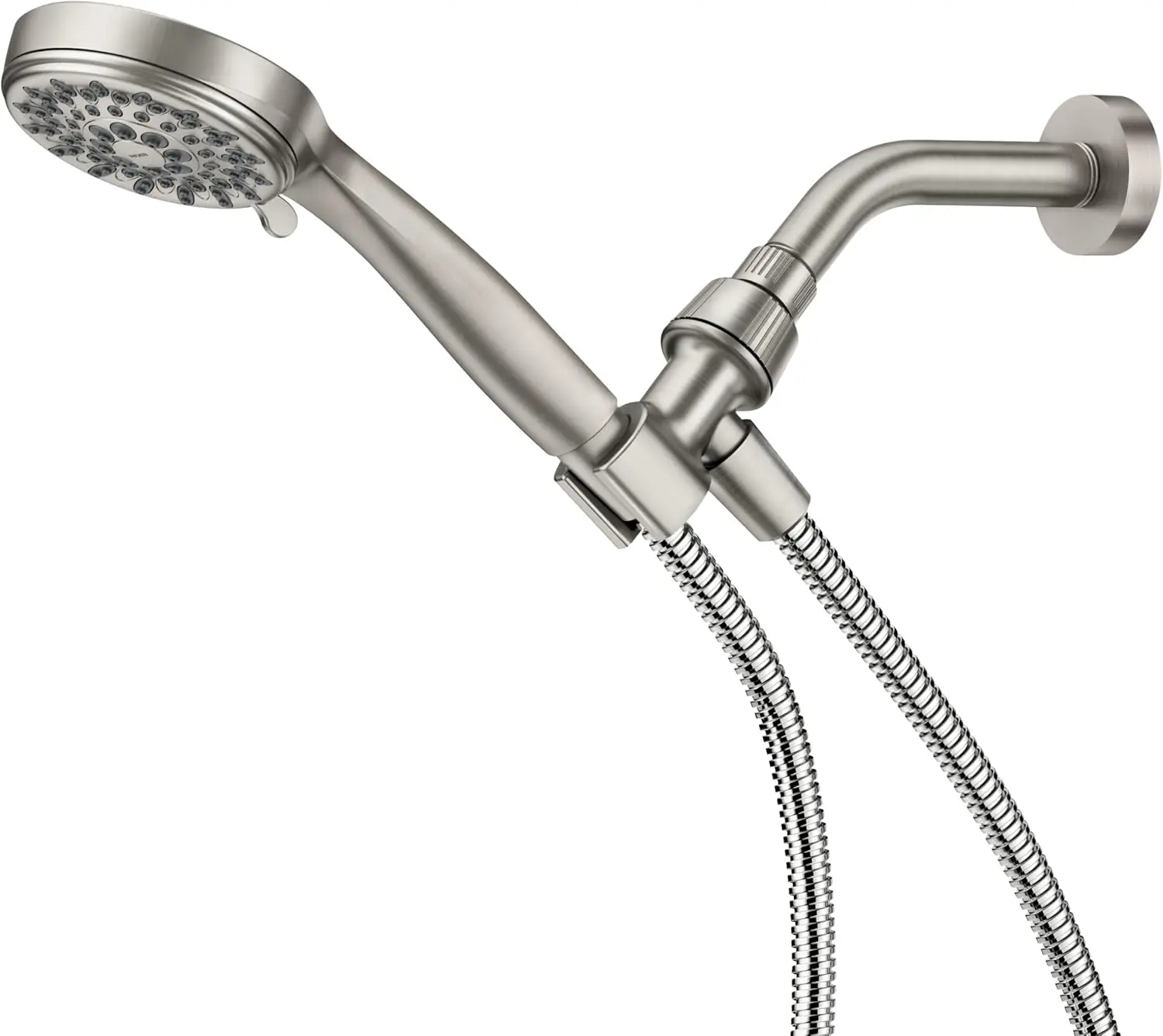 5-Setting Hand Held Shower Head with 60-Inch Kink-Free Metal Hose, Brushed Nickel Finish, 2.5 GPM
5-Setting Hand Held Shower Head with 60-Inch Kink-Free Metal Hose, Brushed Nickel Finish, 2.5 GPM