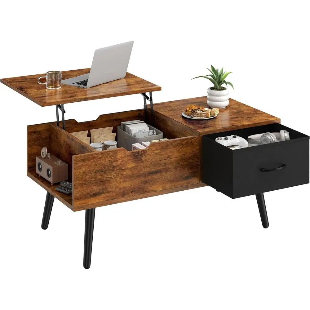 Rustic Brown Coffee Table with Storage, 39.5 Lift-Top, Hidden Compartment, Durable Design for Living Room or Office
Rustic Brown Coffee Table with Storage, 39.5 Lift-Top, Hidden Compartment, Durable Design for Living Room or Office