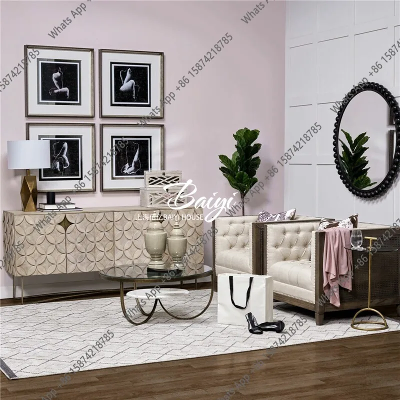 Y simple French retro entrance cabinet living room entrance door solid wood storage sideboard American light luxury solid wood
Y simple French retro entrance cabinet living room entrance door solid wood storage sideboard American light luxury solid wood