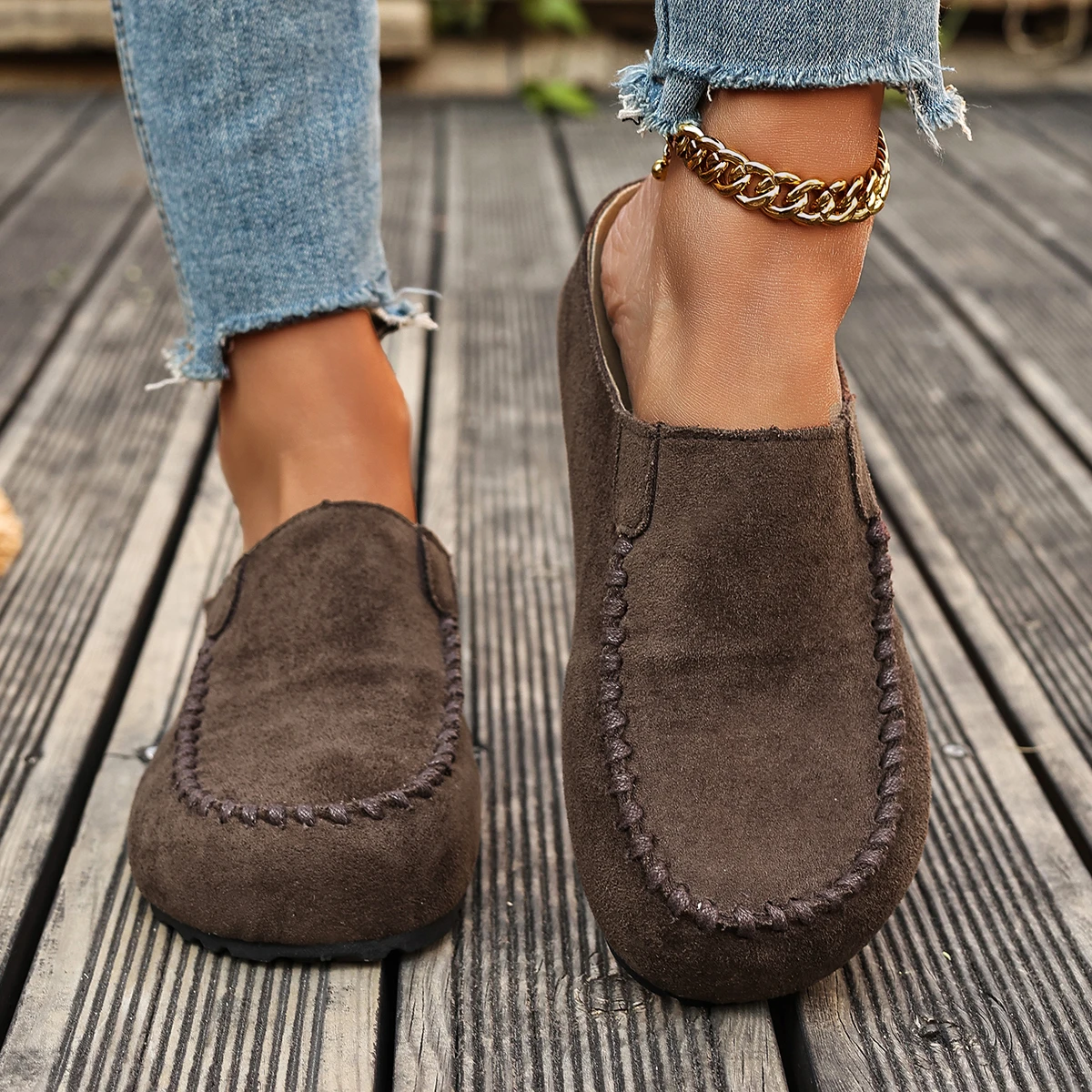 Ladies Slippers Winter New Fashion Casual Baotou Round Head with Suede Sponge Cake Slippers Indoor Office Shoes Plus Size 43
Ladies Slippers Winter New Fashion Casual Baotou Round Head with Suede Sponge Cake Slippers Indoor Office Shoes Plus Size 43