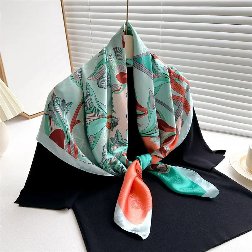 2025 90*90cm Silk Scarf Scarftop Headwraps for Woman Fashion Four Seasons Hair Accessories Hijab Foulard Bandana Femme Headscarf
2025 90*90cm Silk Scarf Scarftop Headwraps for Woman Fashion Four Seasons Hair Accessories Hijab Foulard Bandana Femme Headscarf