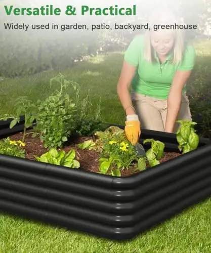 Black PP Modular Raised Garden Bed 4.3x3.0x1.0 Ft, Corrugated Design, No-Tool Setup For Vegetables, Herbs, Flowers, Outdoor Use
Black PP Modular Raised Garden Bed 4.3x3.0x1.0 Ft, Corrugated Design, No-Tool Setup For Vegetables, Herbs, Flowers, Outdoor Use