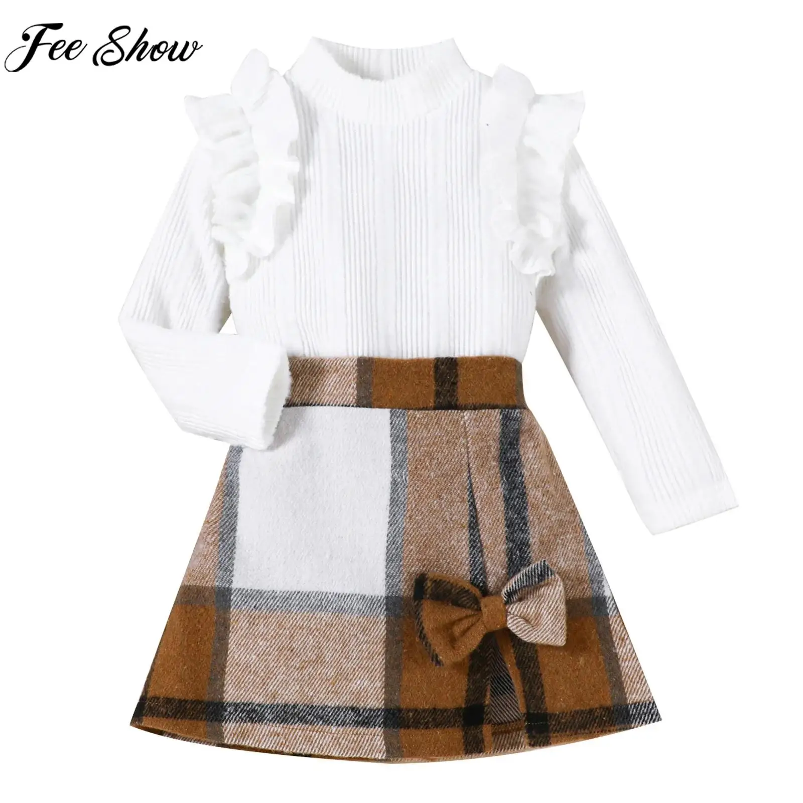 Рождественский наряд для маленьких девочек, вязаный топ в рубчик с длинными рукавами и клетчатой юбкой с бантом, комплект костюмов для рождественской новогодней вечеринки, дня рождения и праздника
Рождественский наряд для маленьких девочек, вязаный топ в рубчик с длинными рукавами и клетчатой юбкой с бантом, комплект костюмов для рождественской новогодней вечеринки, дня рождения и праздника