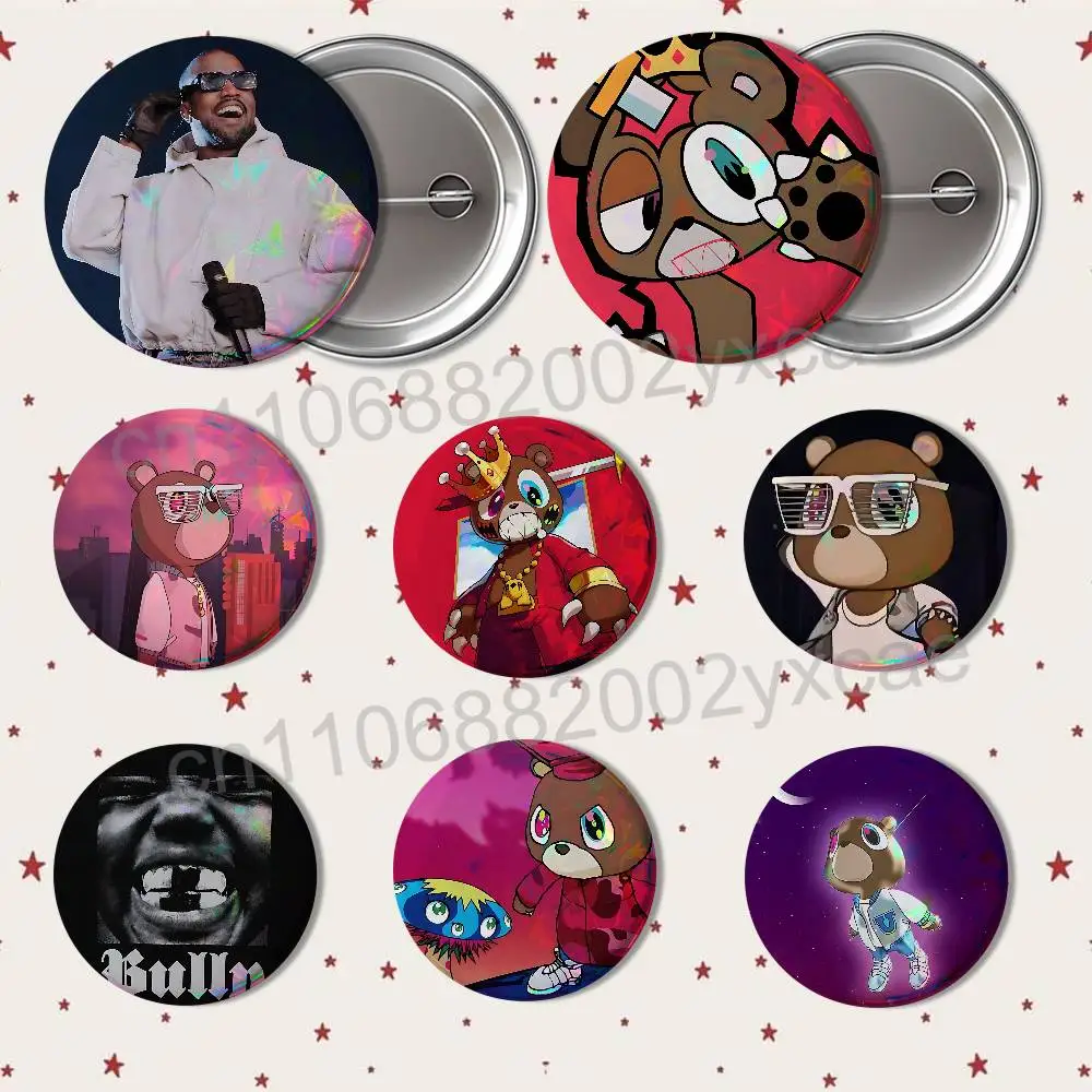 Ye Dropout Bear BULLY Kanye West Laser reflective round badges pins bag clothing decorations collectibles gifts for friends
Ye Dropout Bear BULLY Kanye West Laser reflective round badges pins bag clothing decorations collectibles gifts for friends