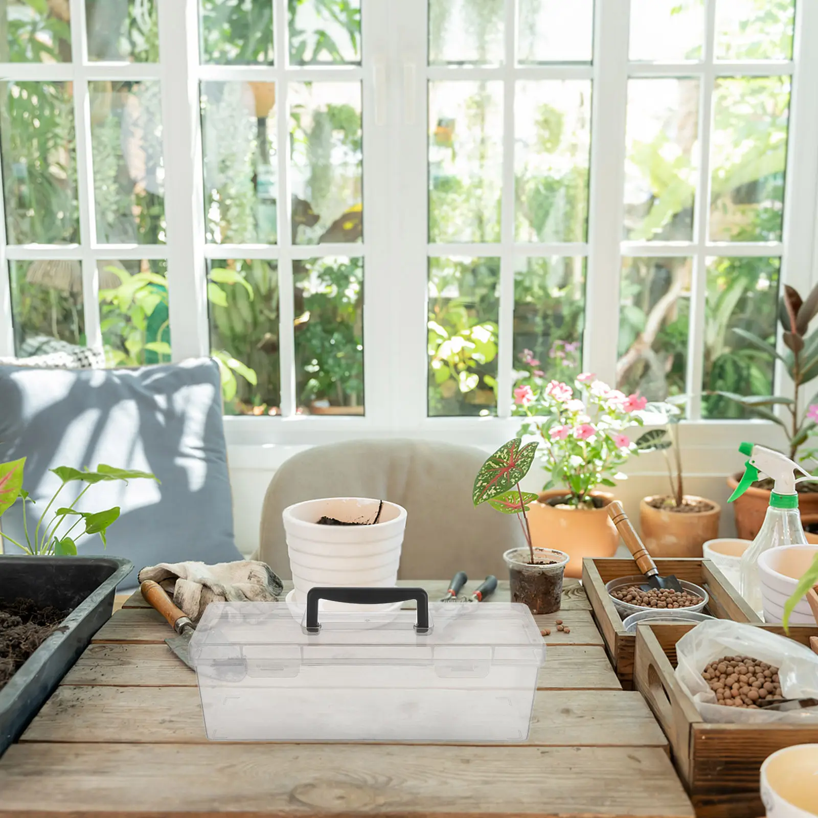 Прозрачный пластиковый контейнер для хранения семян, портативный органайзер для садоводства, балкона, комнаты, кемпинга, ящик для хранения семян
Прозрачный пластиковый контейнер для хранения семян, портативный органайзер для садоводства, балкона, комнаты, кемпинга, ящик для хранения семян