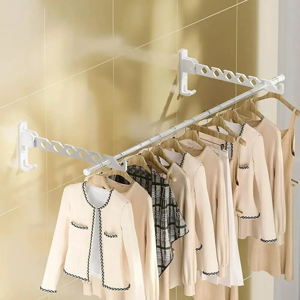 No-drill Hanger Rack Space-saving Foldable Clothes Hanger Rack Wall Mount Windproof Anti-slip Organizer for Modern Indoor Drying
No-drill Hanger Rack Space-saving Foldable Clothes Hanger Rack Wall Mount Windproof Anti-slip Organizer for Modern Indoor Drying