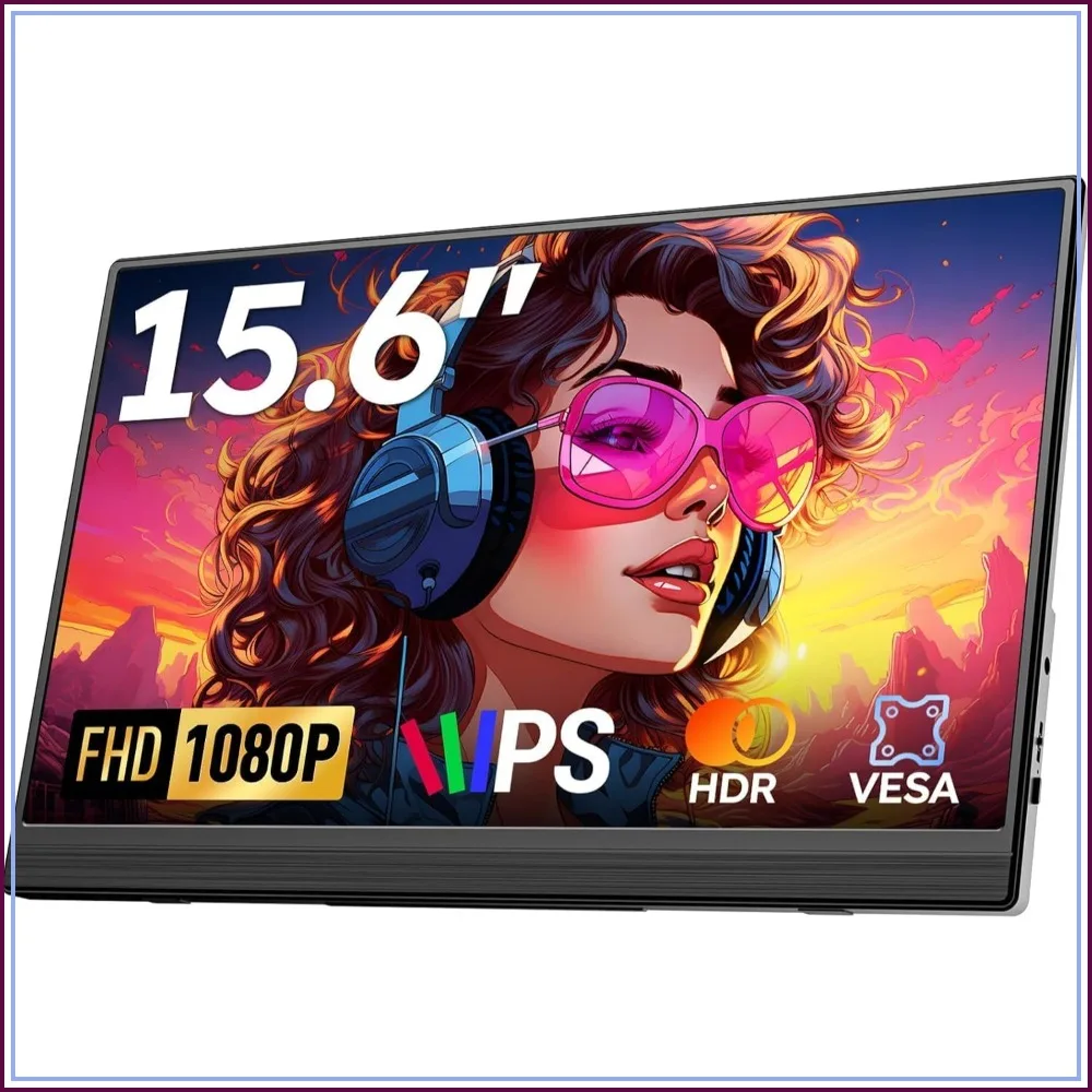 15.6" FHD Portable Monitor USB-C HDMI Travel External Screen for Laptop PC Mac Phone PS4/5 Xbox Switch Dual Speaker VESA
15.6" FHD Portable Monitor USB-C HDMI Travel External Screen for Laptop PC Mac Phone PS4/5 Xbox Switch Dual Speaker VESA