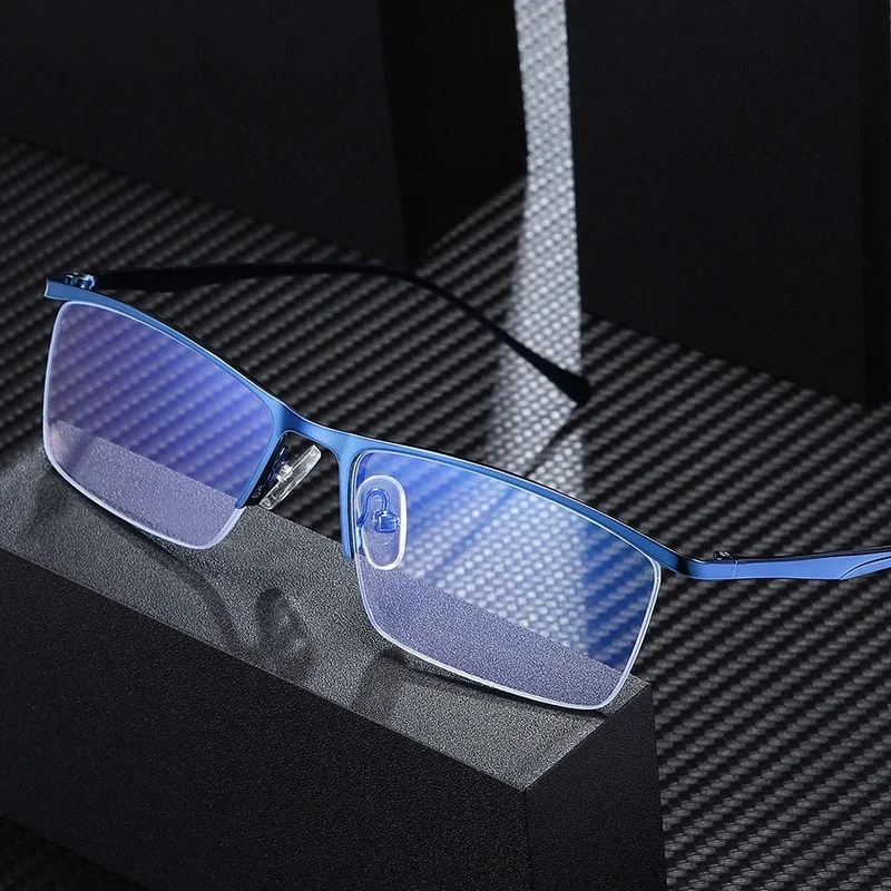 Blue Light Blocking Half Frame Reading Glasses Ultra Light Alloy Computer Optical Prescription Eyeglasses Frame Men 5910
Blue Light Blocking Half Frame Reading Glasses Ultra Light Alloy Computer Optical Prescription Eyeglasses Frame Men 5910