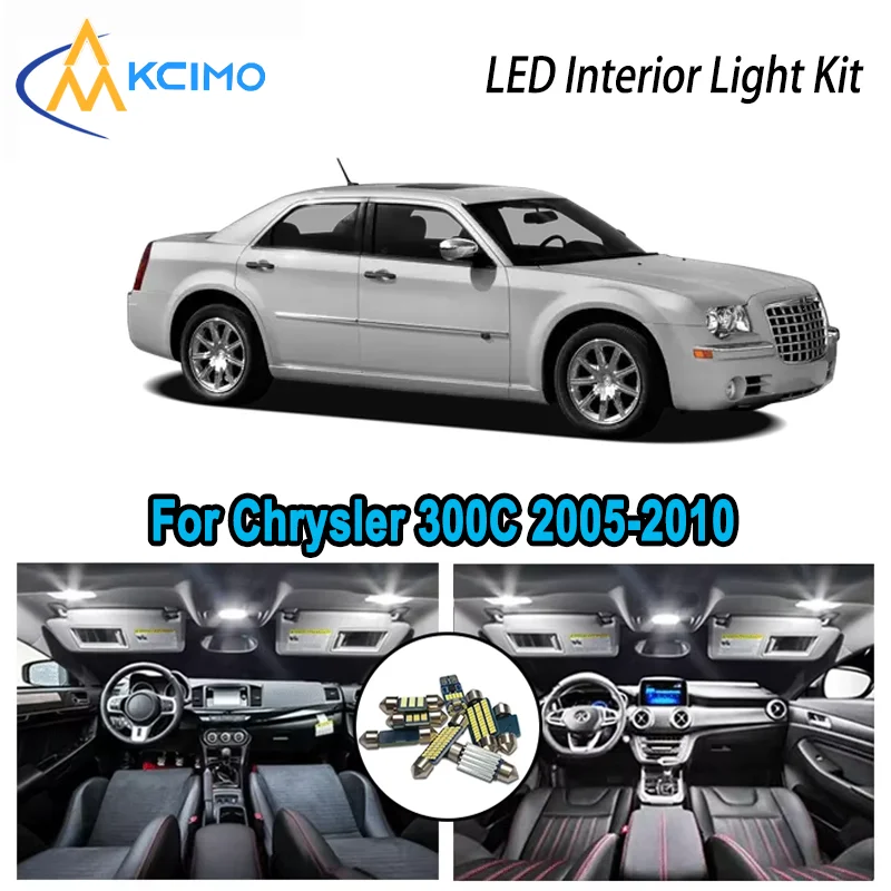 High-Quality LED Interior Kit for Chrysler 300C 2005-2010 2006 2007 2008 Premium Error-Free Dome Map Trunk Automotive Lamps
High-Quality LED Interior Kit for Chrysler 300C 2005-2010 2006 2007 2008 Premium Error-Free Dome Map Trunk Automotive Lamps