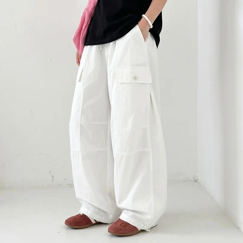 American Sle Ice Silk Qui Dry Wide Leg Work Pants Girls' Summer High Waist Loose Straight Casual Sports Pants for 4-14 Years
American Sle Ice Silk Qui Dry Wide Leg Work Pants Girls' Summer High Waist Loose Straight Casual Sports Pants for 4-14 Years