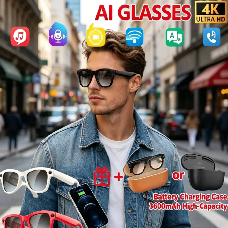Multifunctional 4K HD AI Smart Glasses Camera Voice Assistant Control 2026 Bluetooth Call Smart Glasses High Tech
Multifunctional 4K HD AI Smart Glasses Camera Voice Assistant Control 2026 Bluetooth Call Smart Glasses High Tech