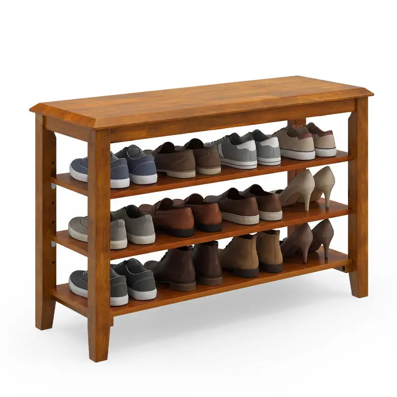 3-Tier Shoe Rack Bench with Adjustable Shelves for Entryway and Living Room-Brown
3-Tier Shoe Rack Bench with Adjustable Shelves for Entryway and Living Room-Brown
