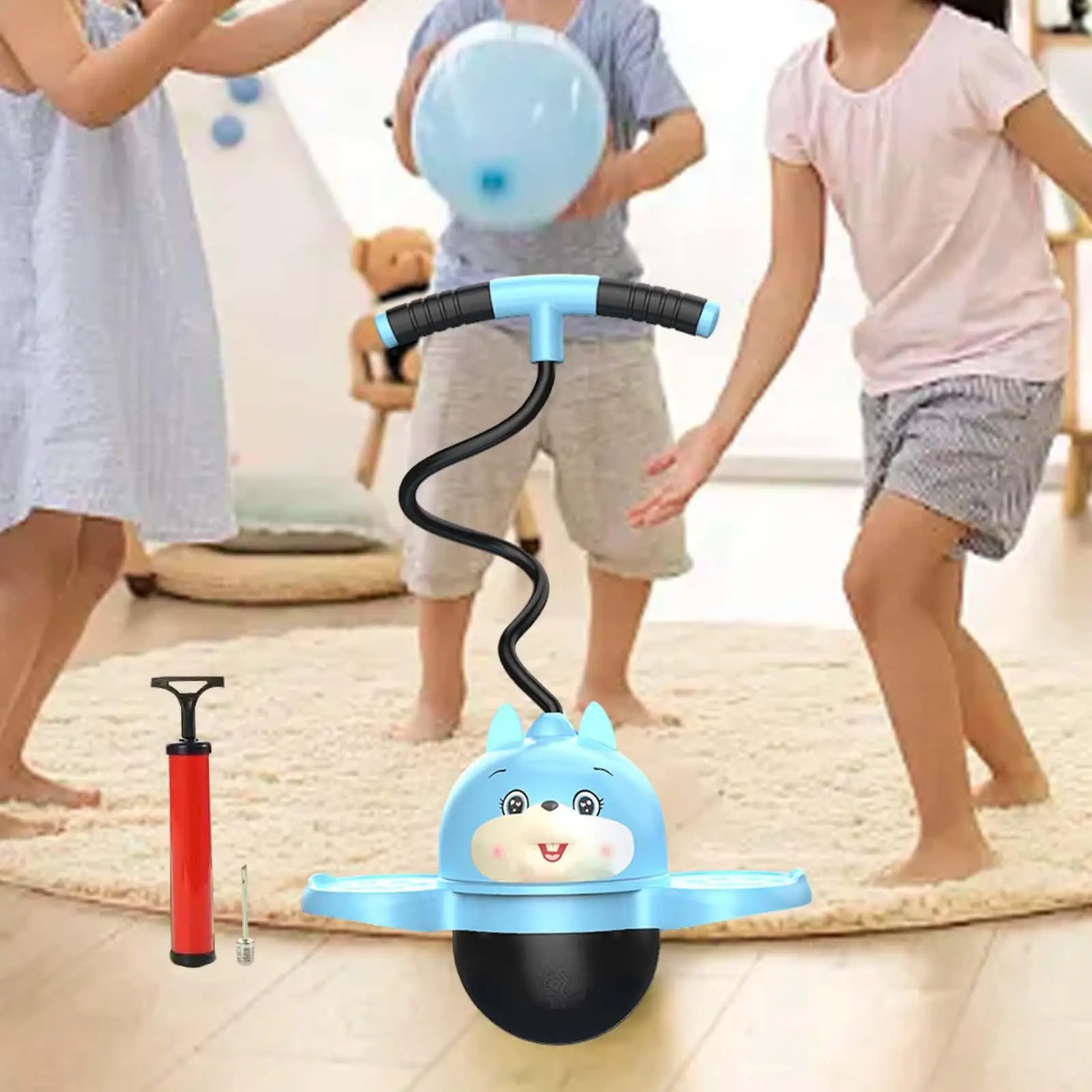 Pogo Ball with Handle Pogo Bouncing Ball Kids Strong Grip with Pump Jump Board
Pogo Ball with Handle Pogo Bouncing Ball Kids Strong Grip with Pump Jump Board